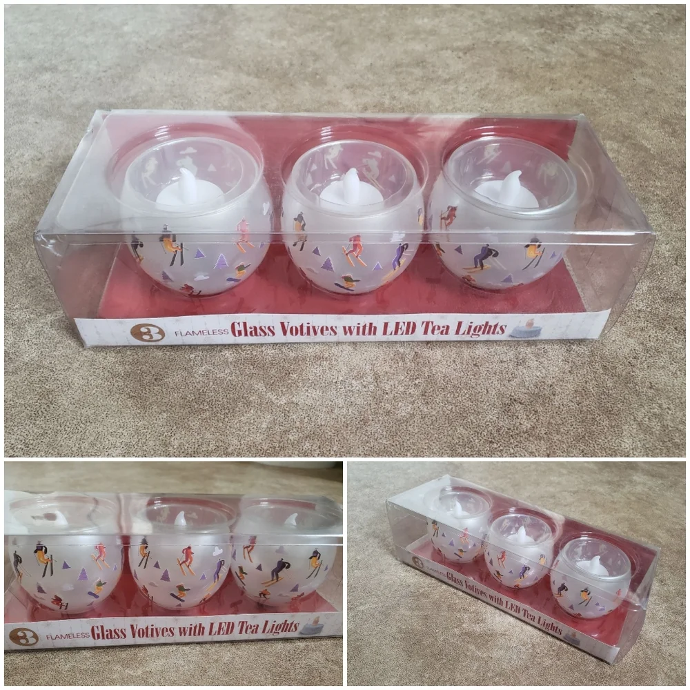 Flameless LED Glass Votives - Multicolor